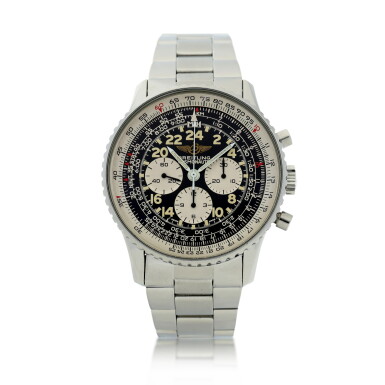 View full screen - View 1 of Lot 147. Reference A12019 Cosmonaute A stainless steel chronograph wristwatch with bracelet, Circa 1990.