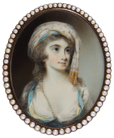 View full screen - View 1 of Lot 314. GEORGE ENGLEHEART | PORTRAIT OF A LADY, CIRCA 1790.