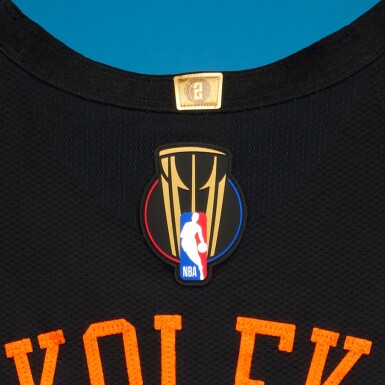 View full screen - View 1 of Lot 15. Tyler Kolek ‘NBA Cup Finals Championship Clinching’ New York Knicks 2025-2026 Game Worn Statement Edition Jersey .