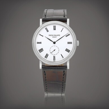 View full screen - View 1 of Lot 826. Calatrava, Reference 5119 | A white gold wristwatch, Circa 2018 | 百達翡麗 | Calatrava 型號5119 | 白金腕錶,約2018年製.