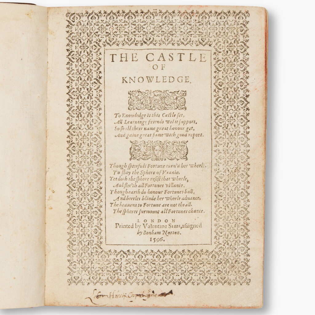 View full screen - View 1 of Lot 31. Recorde, Robert | The Castle of Knowledge, London, 1596, second edition, early sheep.