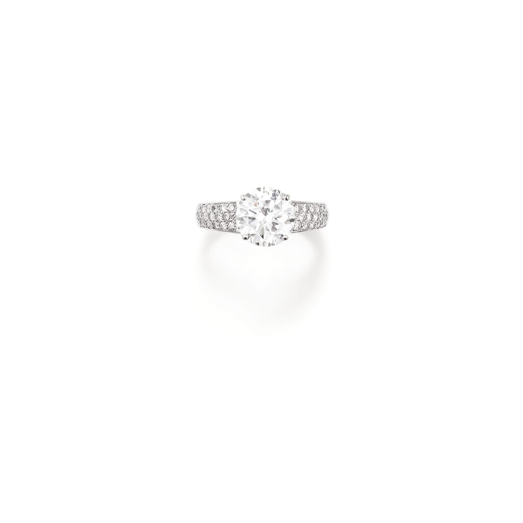 View full screen - View 1 of Lot 271. BAGUE DIAMANTS | DIAMOND RING.