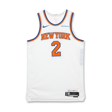 View full screen - View 1 of Lot 42. Miles McBride New York Knicks 2025 NBA Playoffs Eastern Conference Round 1 Game Worn Statement Edition Jersey | Game 1 .