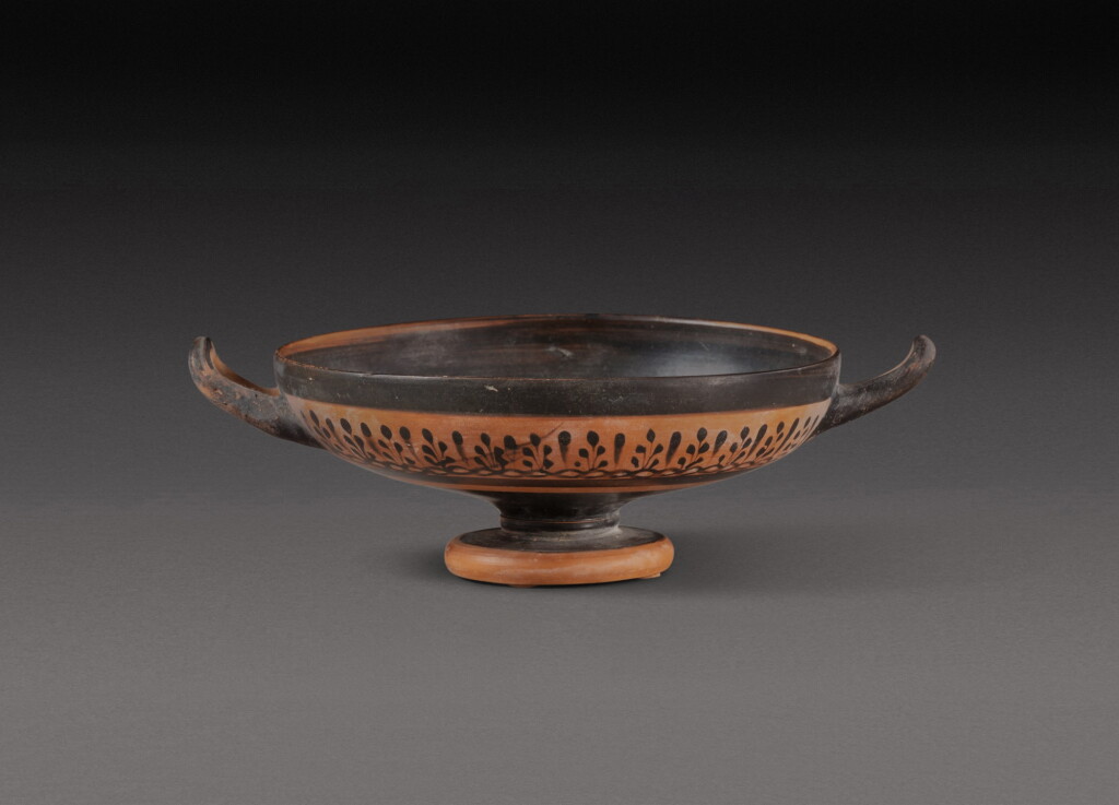 View full screen - View 1 of Lot 161. An Attic Black-figured Kylix, circa late 6th/early 5th century B.C..