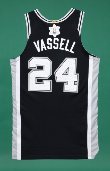 View full screen - View 1 of Lot 20. Devin Vassell ‘Christmas Day’ San Antonio Spurs 2025-2026 Game Worn Icon Edition Jersey .