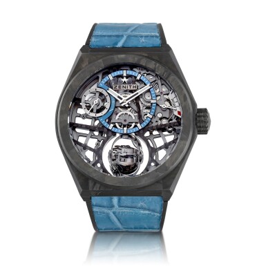 View full screen - View 1 of Lot 2270. Defy Zero G Yoshida Special Edition, Reference 10.9001.8812/78.R916 | A limited edition carbon skeletonised wristwatch with self-regulating gravity control module and power reserve indication, Circa 2019 | 真力時 | Defy Zero G Yoshida Special Edition 型號10.9001.8812/78.R916 | 限量版鍛碳鏤空陀飛輪腕錶,備自動調節重力控制模組及動力儲備顯示,約2019年製.