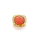 Coral Ring | 卡地亞鑲嵌 | 珊瑚 戒指