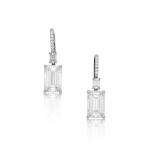 Pair of Diamond Pendant-Earrings