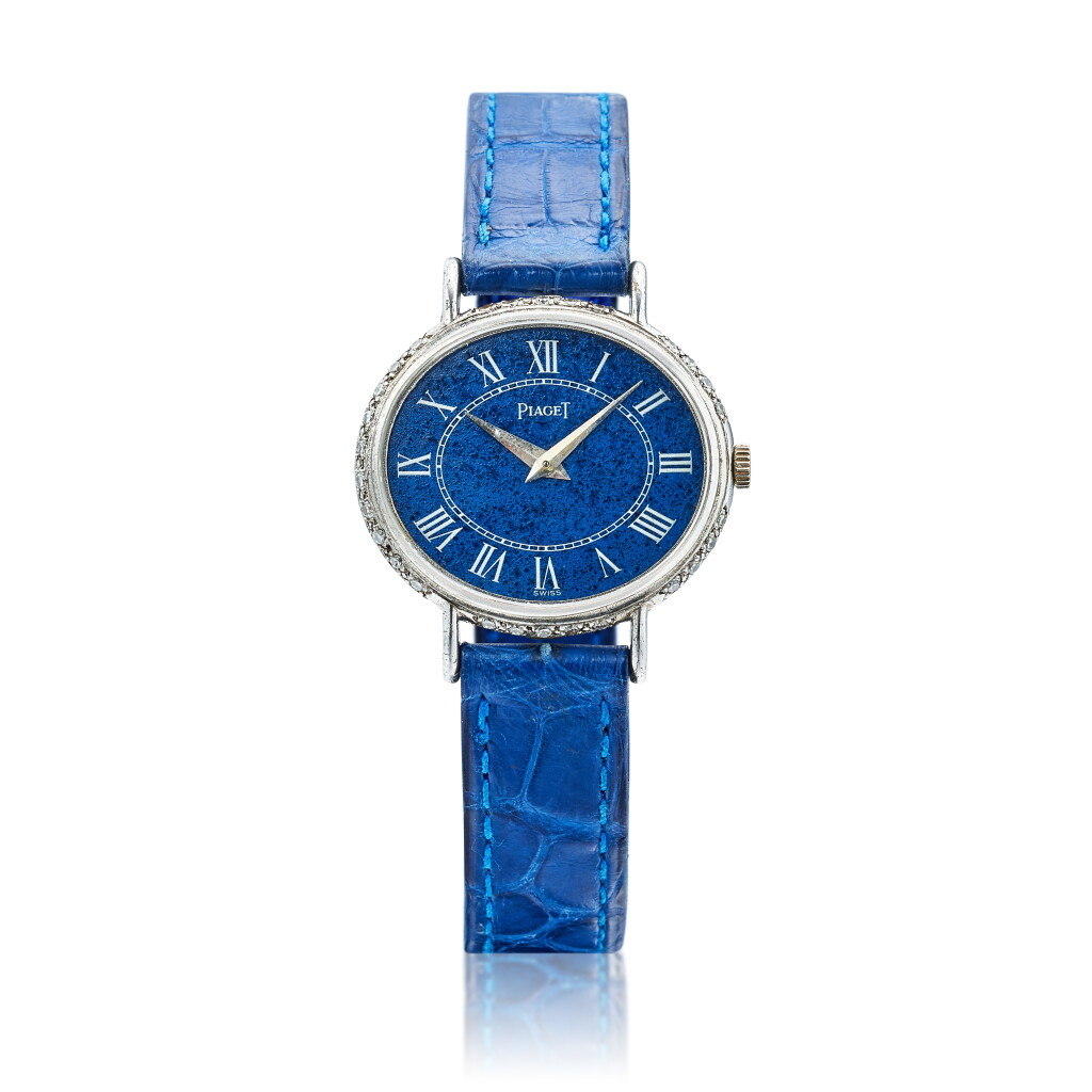 View full screen - View 1 of Lot 1885. Reference 9802 A white gold and diamond-set wristwatch, Circa 1990.