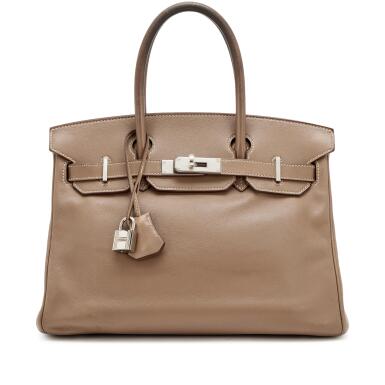 View full screen - View 1 of Lot 105. Etoupe Swift Birkin 30 Palladium Hardware, 2010.