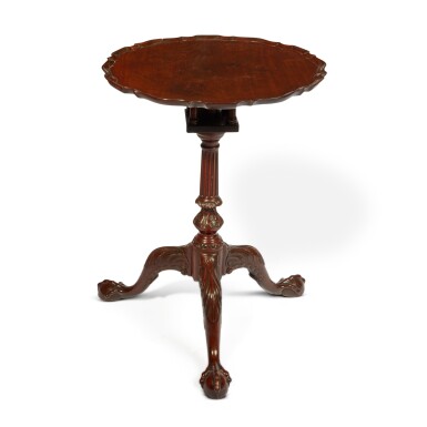 View full screen - View 1 of Lot 83. A George II Carved Mahogany Tilt-Top Tripod Table, Mid-18th Century.