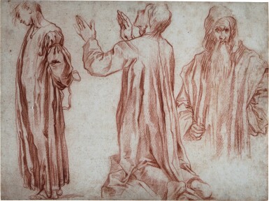 View full screen - View 1 of Lot 24. Three figure studies.