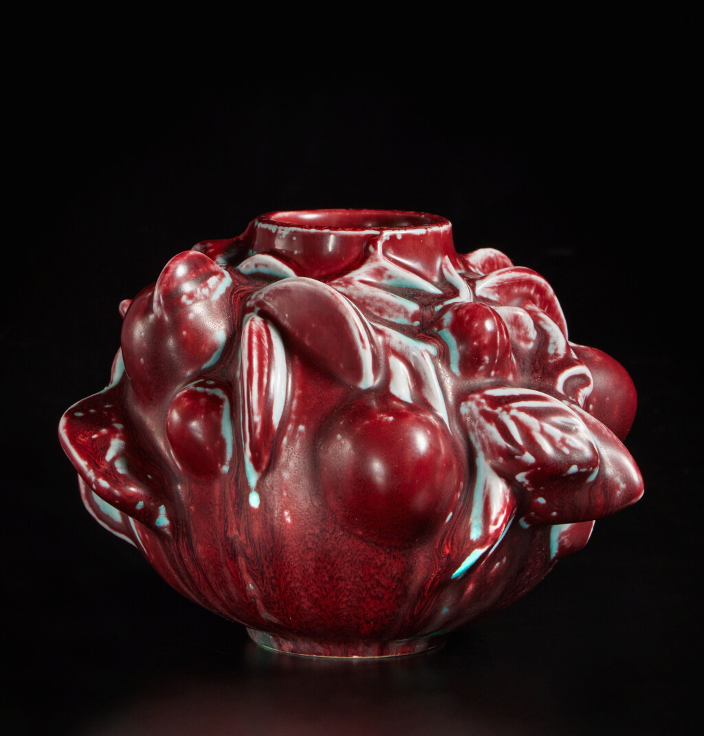 View full screen - View 1 of Lot 16. "Budding Fruits" Vase.