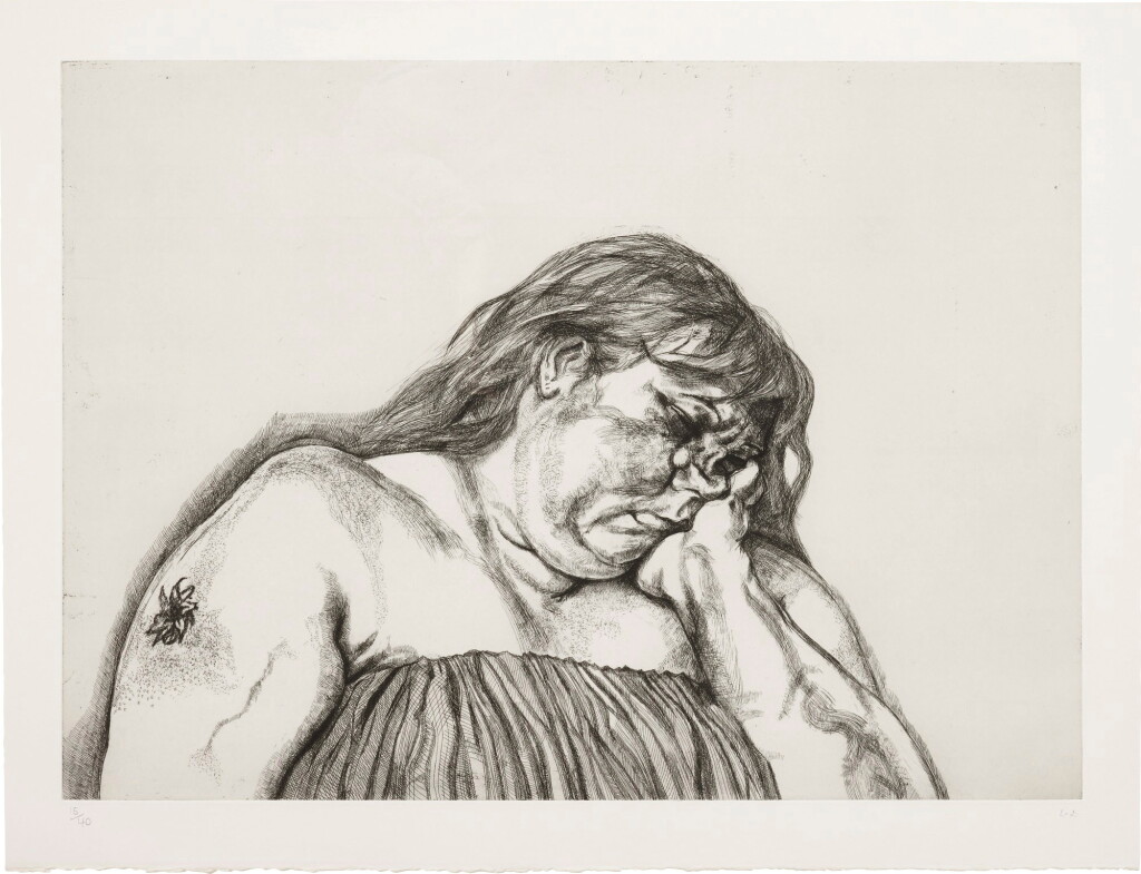 View full screen - View 1 of Lot 101. LUCIAN FREUD | WOMAN WITH AN ARM TATTOO (F. 40).