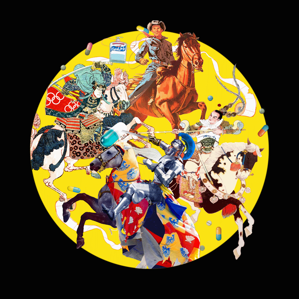 View full screen - View 1 of Lot 2. Four Horses - Past Present and Future | 四馬易追.