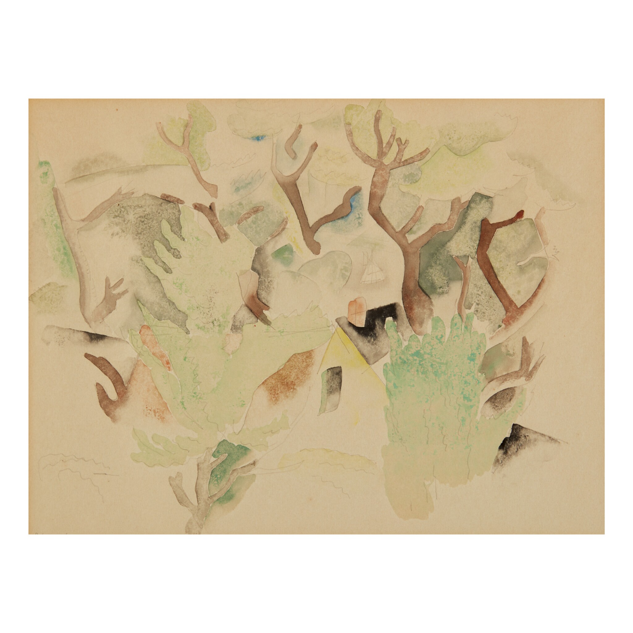 CHARLES DEMUTH HOUSE AND TREE FORMS American Art American