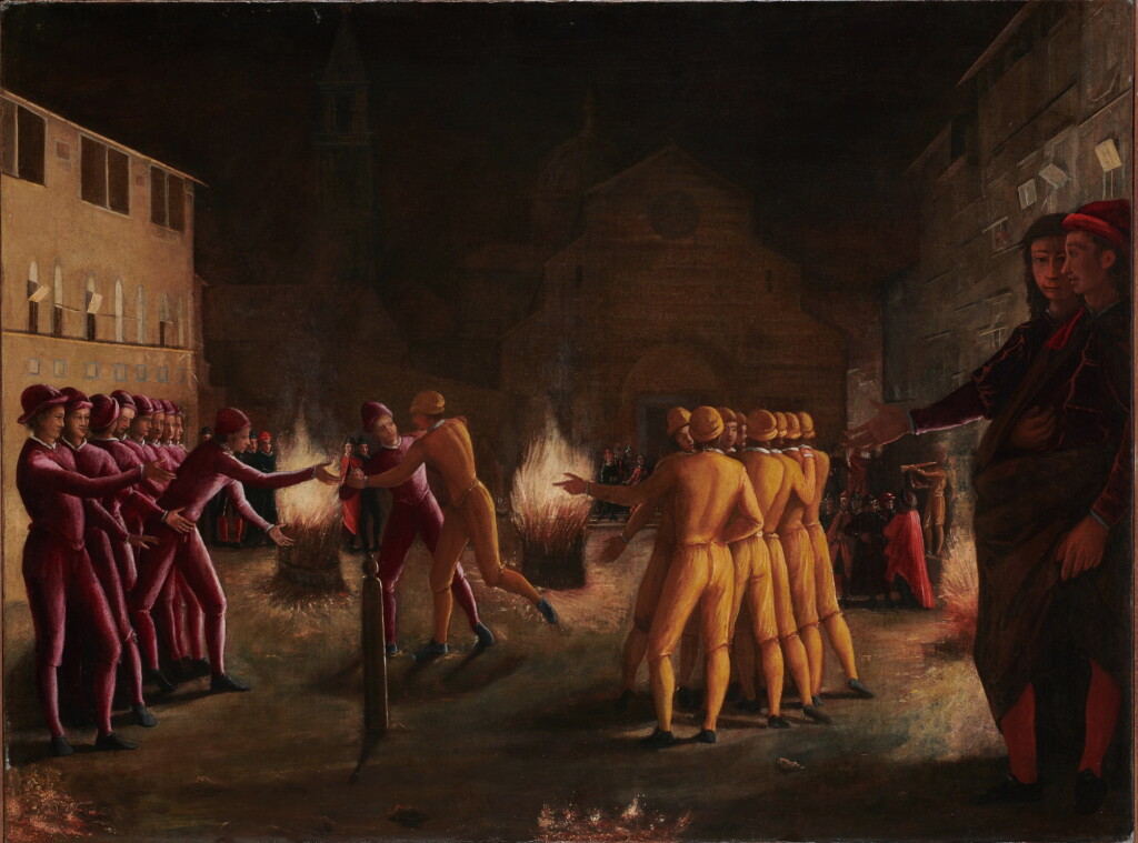 View full screen - View 1 of Lot 32. A game in Piazza Santo Spirito, Florence.