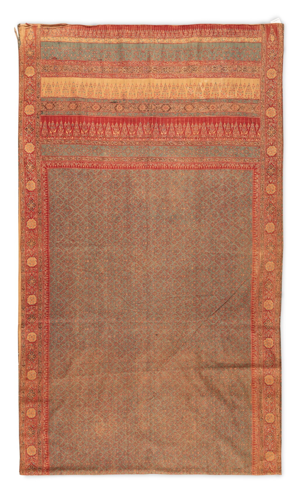 View full screen - View 1 of Lot 21. A painted cotton 'phanung' India (Madras), for the Kingdom of Siam, 19th century | 印度 十九世紀 外銷暹邏帕努裹裙布.