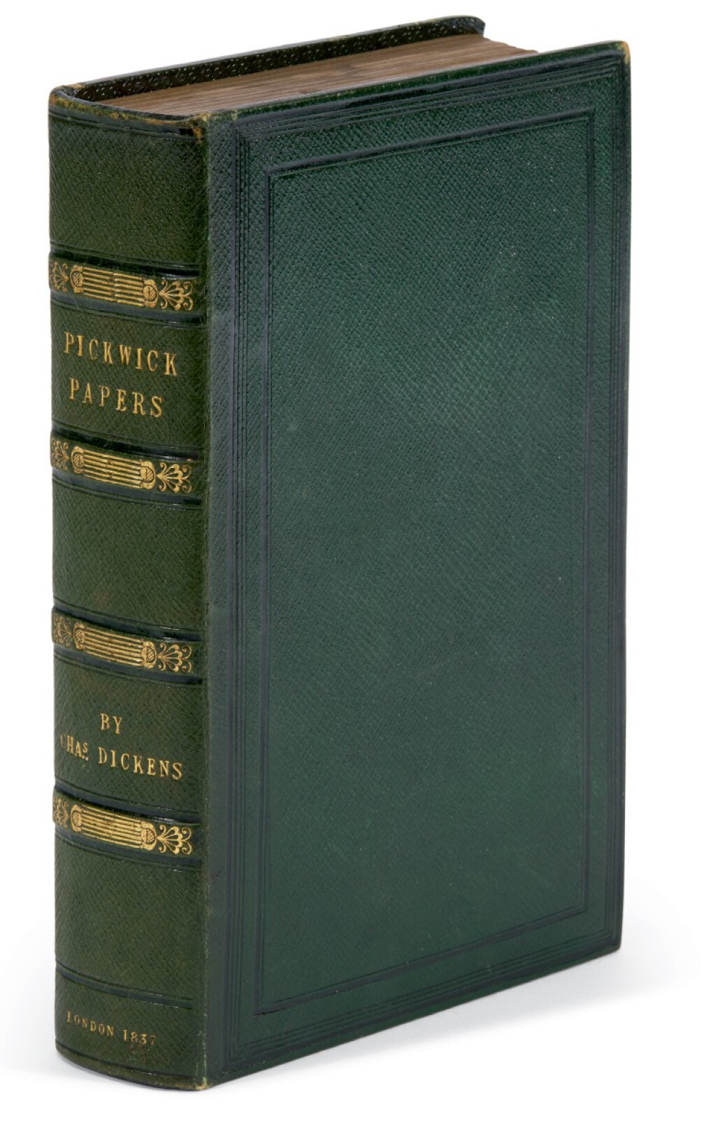 View full screen - View 1 of Lot 24. Dickens, The Posthumous Papers of the Pickwick Club, 1837, possible special publisher's binding.