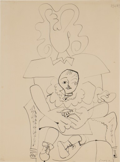 View full screen - View 1 of Lot 384. Ines et son enfant (Bloch 414; Mourlot 60).