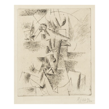 View full screen - View 1 of Lot 150. PABLO PICASSO | TÊTE D'HOMME À LA PIPE (B. 23; BA. 32).