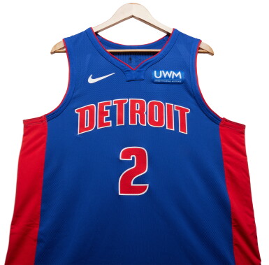 View full screen - View 1 of Lot 148. Cade Cunningham Detroit Pistons 2023-2024 Game Worn Icon Edition Jersey | Double-Double.