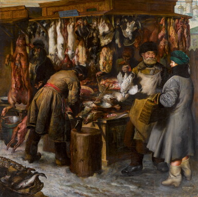 View full screen - View 1 of Lot 36. VASILY NIKOLAEVICH YAKOVLEV | Meat Market in Moscow .