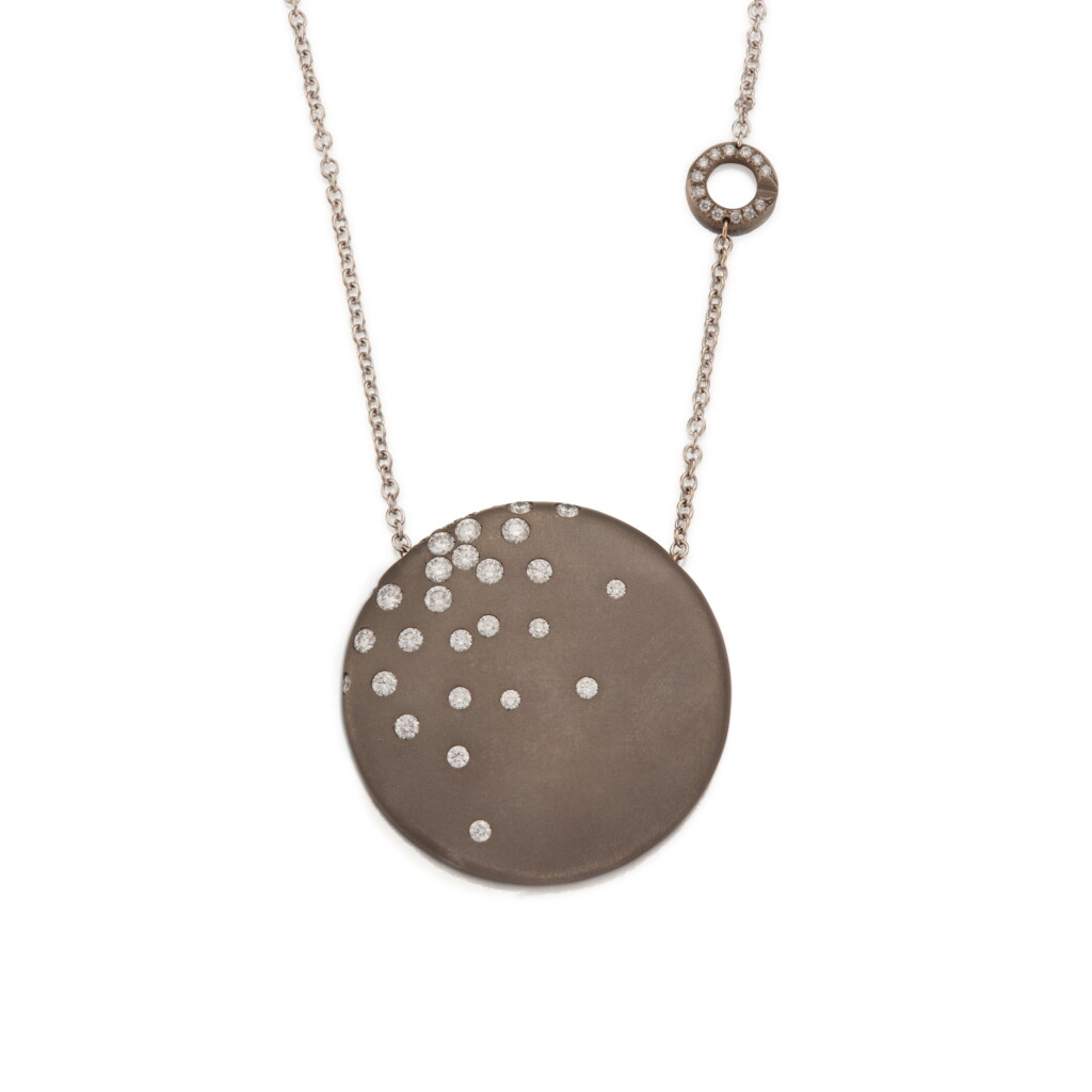 View full screen - View 1 of Lot 11. Titanium and Diamond Pendant-Necklace.