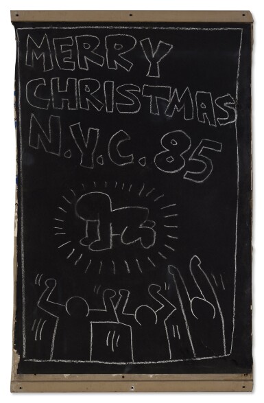View full screen - View 1 of Lot 331. Untitled (Merry Christmas N.Y.C. with Radiant Baby).