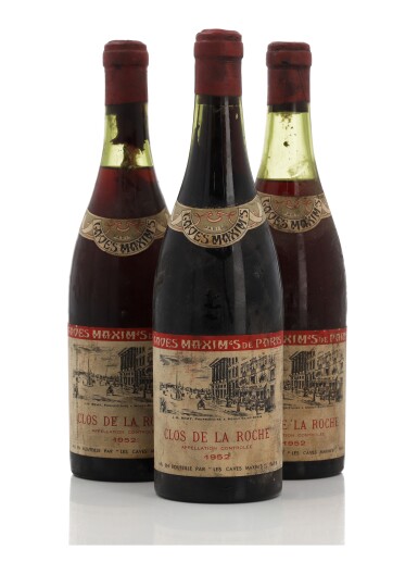 View full screen - View 1 of Lot 79. Clos de la Roche, Caves du Restaurant Maxim's 1952 J. Henry Remy (5 BT) .