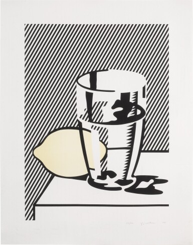View full screen - View 1 of Lot 255. ROY LICHTENSTEIN | UNTITLED (STILL LIFE WITH LEMON AND GLASS) (C. 134).