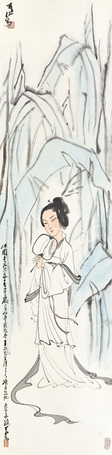 View full screen - View 1 of Lot 2514. Li Keran 李可染 | Lady with a Fan 蕉蔭逭暑.