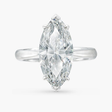 View full screen - View 1 of Lot 1444. Diamond Ring | 4.01克拉 欖尖形 E色 鑽石戒指.