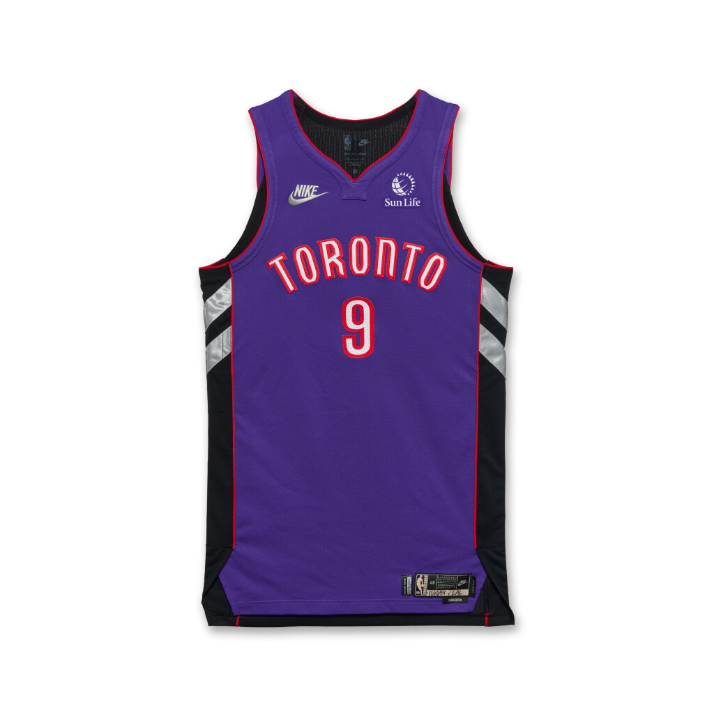View full screen - View 1 of Lot 148. RJ Barrett Toronto Raptors 2024-2025 Game Worn Classic Edition Jersey.