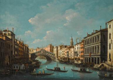 View full screen - View 1 of Lot 175. Venice, the Grand Canal from the Rialto Bridge.