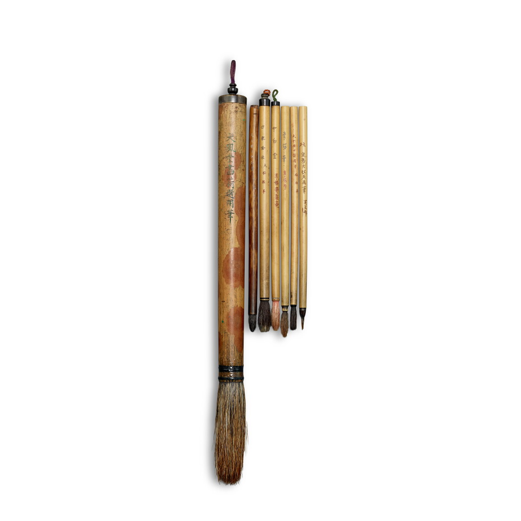 View full screen - View 1 of Lot 3133. 張大千自用毛筆七支 | Seven Ink Brushes of Chang Dai-chien .