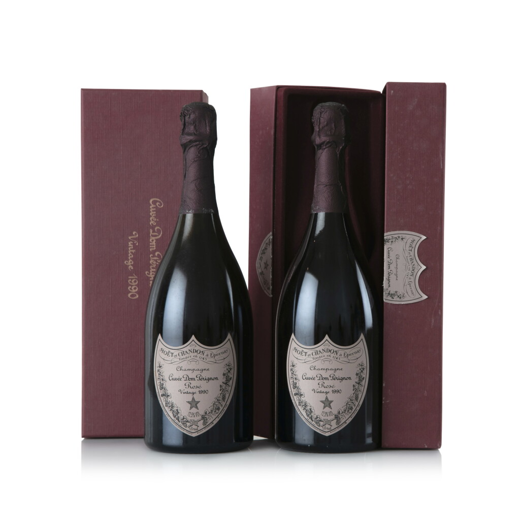 View full screen - View 1 of Lot 557. Dom Perignon Rosé 1990 (2 BT).
