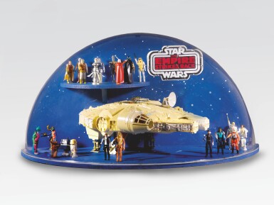 View full screen - View 1 of Lot 59. THE EMPIRE STRIKES BACK, TOY FIGURES AND MILLENNIUM FALCON TOY SHOP DISPLAY, BRITISH, c. 1980.