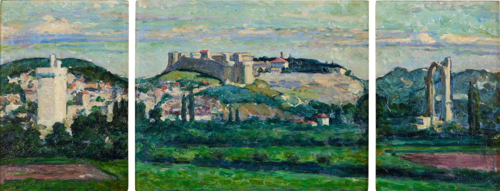 View full screen - View 1 of Lot 412. Scenes in Avignon: a triptych.