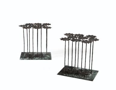 View full screen - View 1 of Lot 106. Pair of Fleurs Anthémis low tables, 2013.
