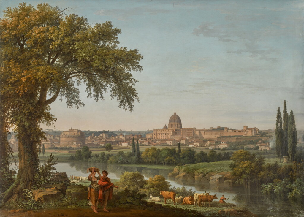 View full screen - View 1 of Lot 219. Rome, a panoramic view of the Vatican looking south-west from the far banks of the river Tiber.