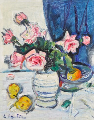 View full screen - View 1 of Lot 23. Still Life of Roses and Fruit.