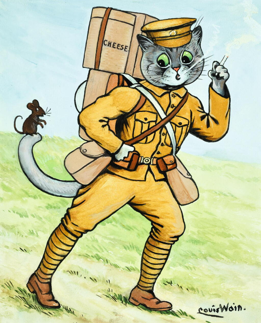 View full screen - View 1 of Lot 172. LOUIS WAIN | THE SOLDIER CAT.