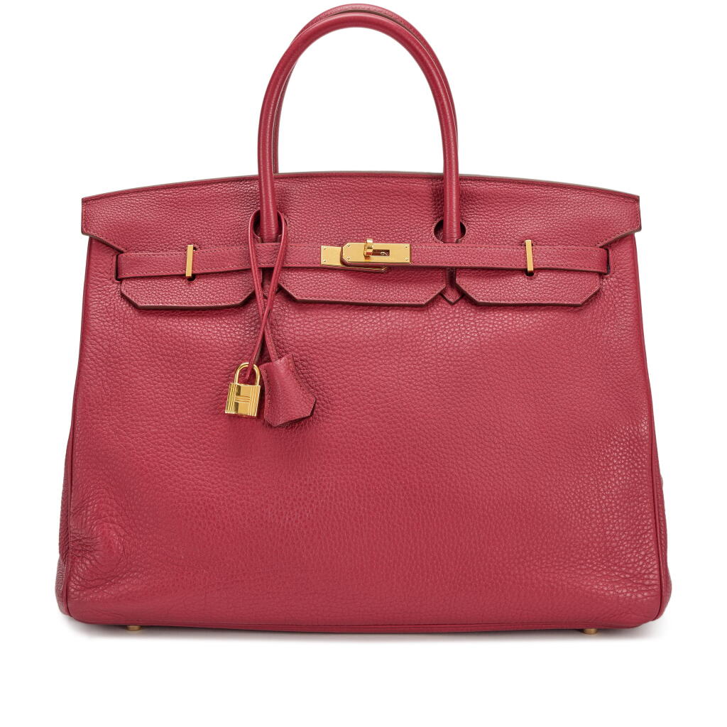 View full screen - View 1 of Lot 37. Rubis Clèmence Birkin 40 Gold Hardware, 2010.