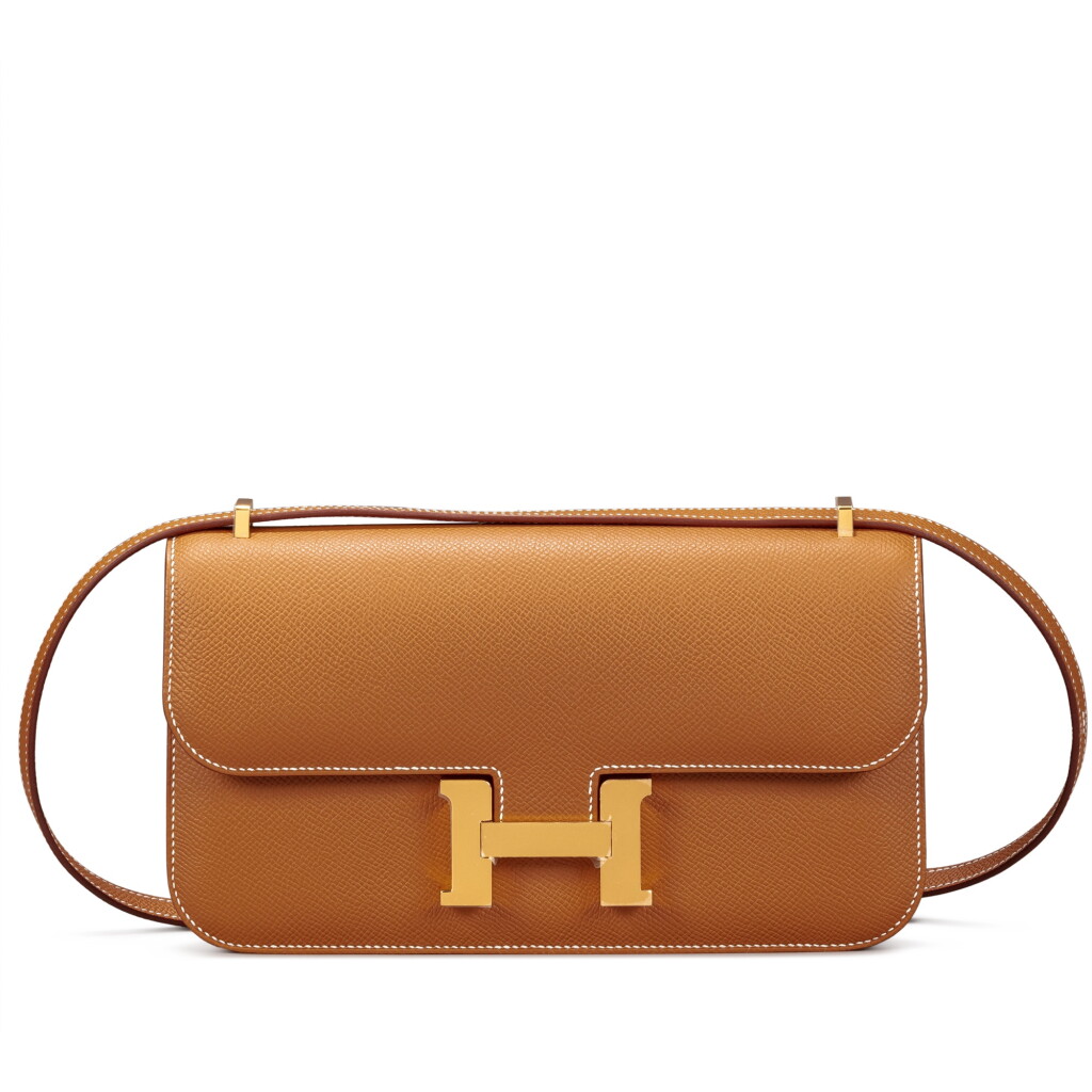 View full screen - View 1 of Lot 628. Gold Epsom Constance Elan Gold Hardware, 2023.