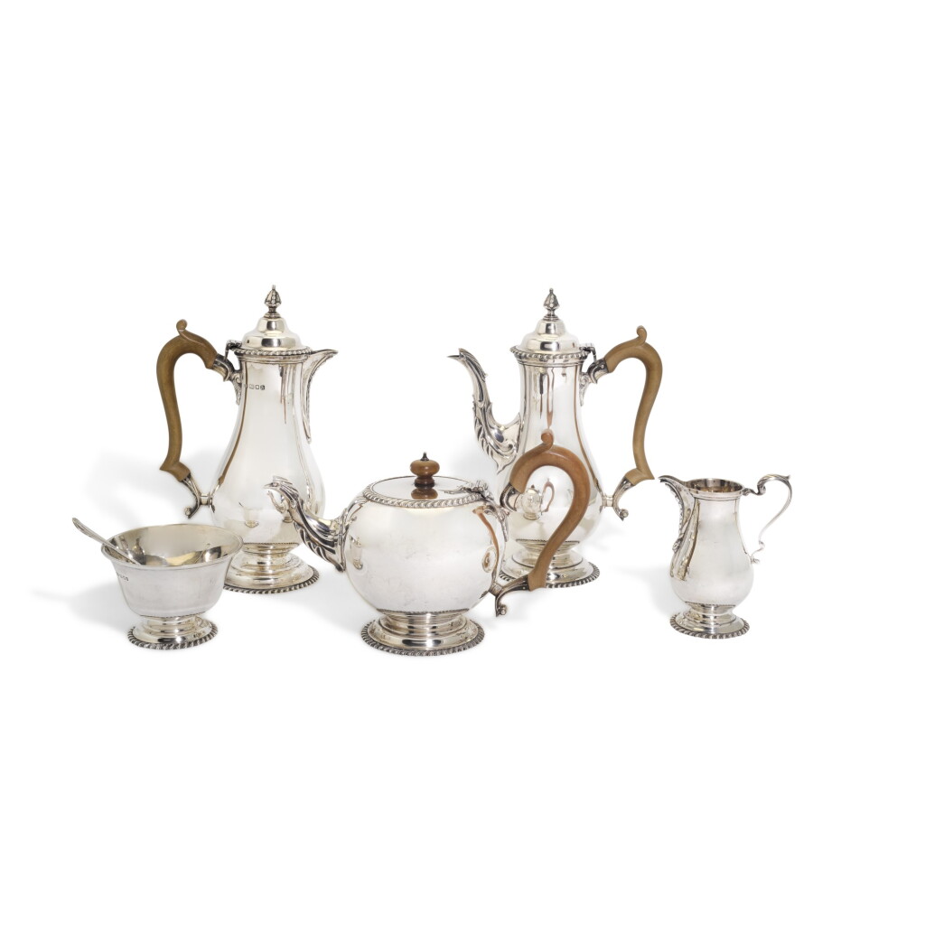View full screen - View 1 of Lot 138. An Elizabeth II silver tea and coffee set, Mappin & Webb Ltd., London, 1963/64.