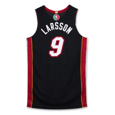 View full screen - View 1 of Lot 149. Pelle Larsson Miami Heat 2024-2025 Game Worn Icon Edition Jersey .