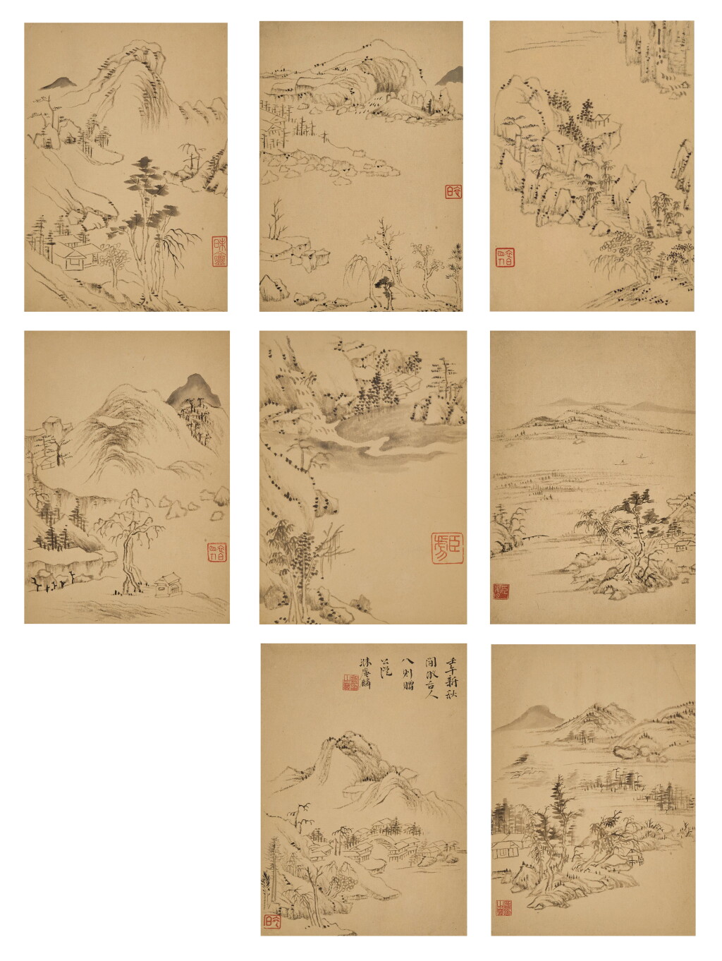 View full screen - View 1 of Lot 2564. Zou Zhilin 1610 - 1651 鄒之麟 | Landscapes after Ancient Masters 仿古山水.