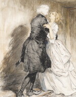 Arthur Rackham | Original illustration for The Vicar of Wakefield (I caught the dear forlorn wretch in my arms), 1929