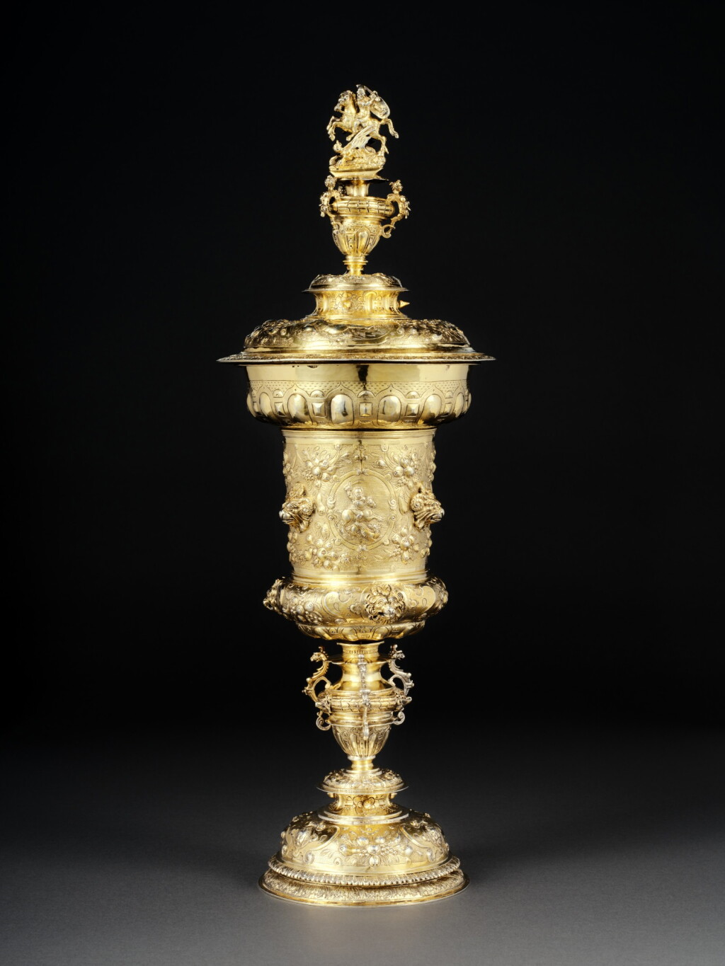 View full screen - View 1 of Lot 5. A silver-gilt standing cup and cover of the St George’s guild of Middelburg Crossbowmen, Jan Smit, Middelburg, 1601.